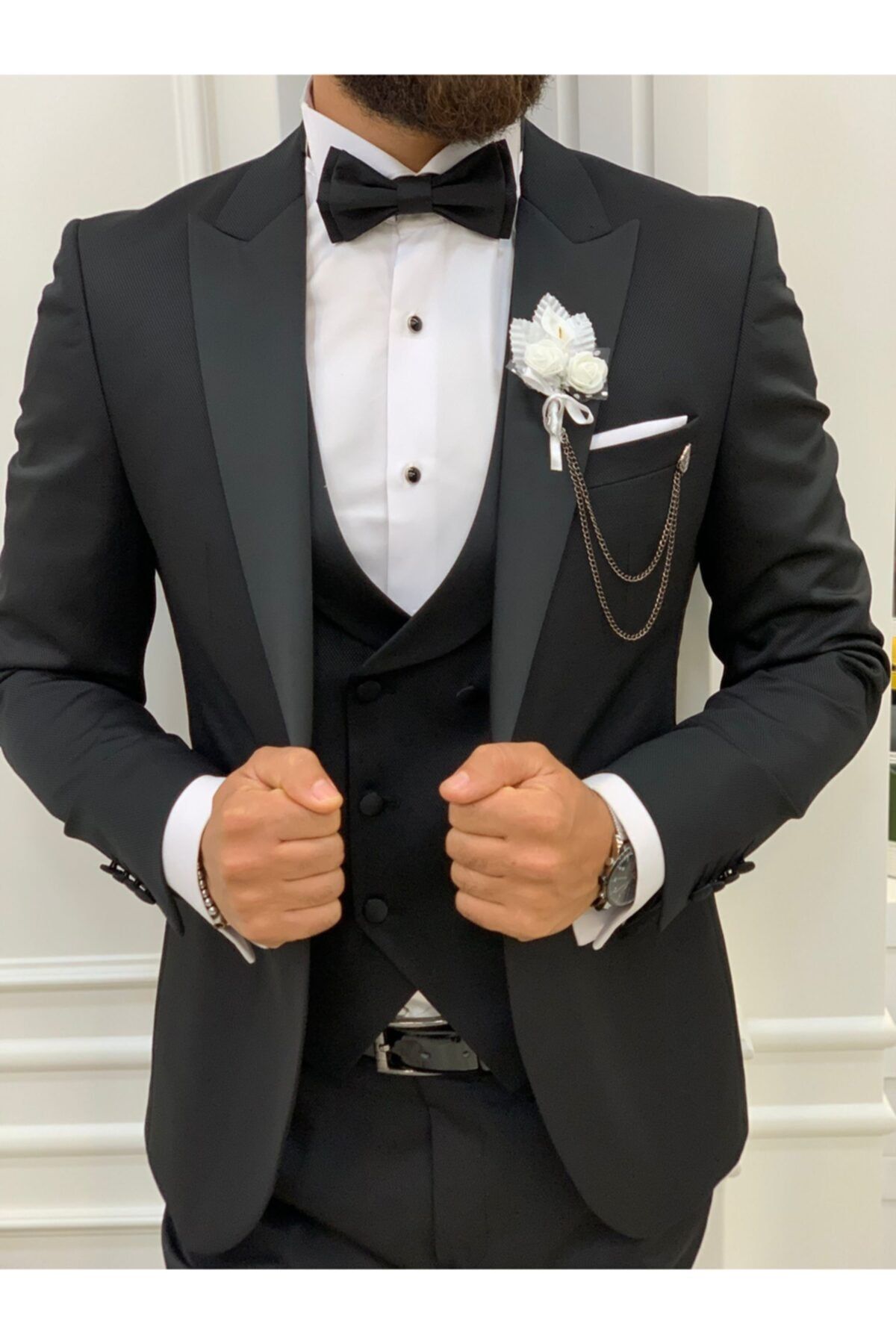 PAREZ Slim Fit Damat Takım Elbise