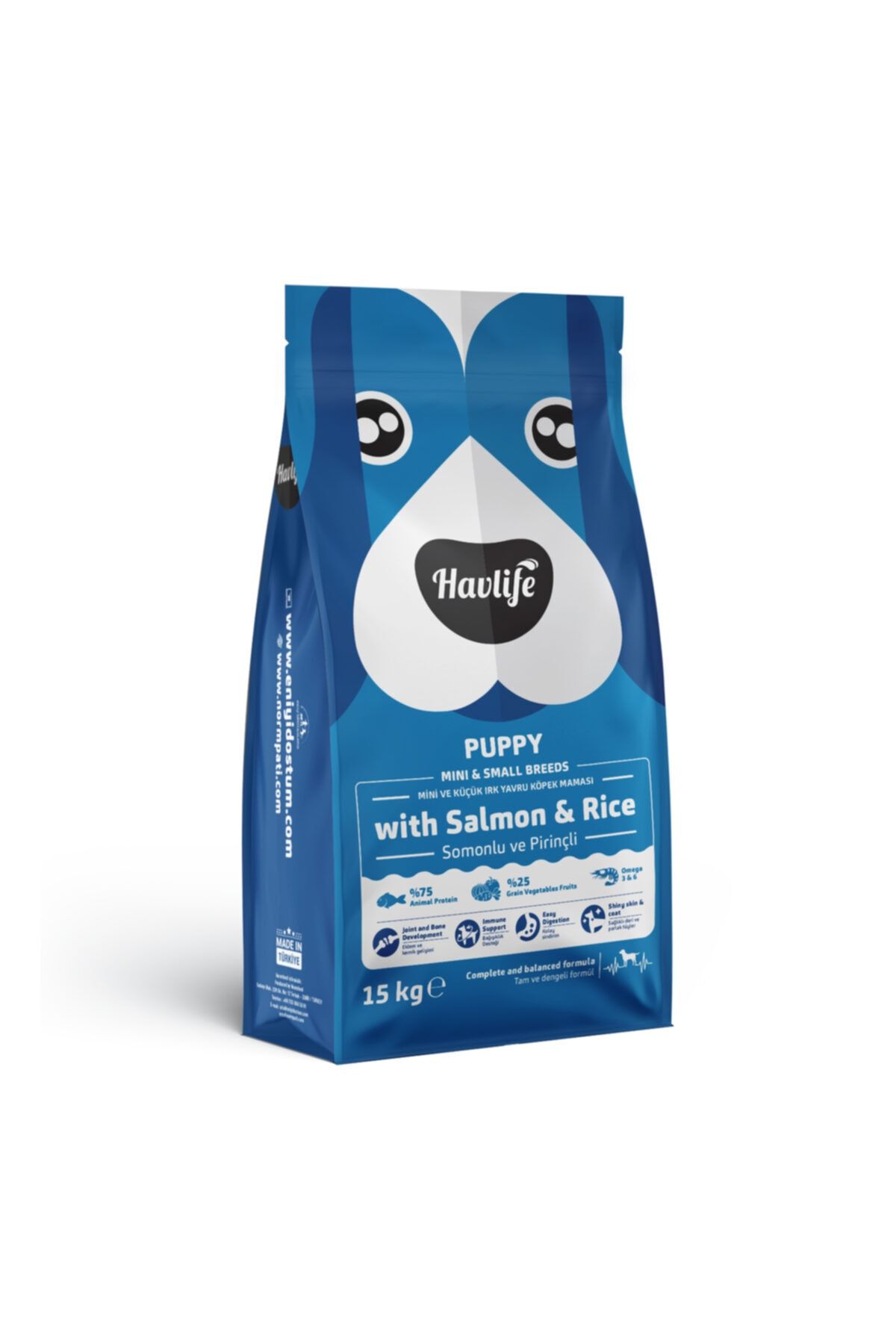 HAVLIFE Somonlu ve Pirinçli Mini ve Küçük Irk Yavru Köpek Maması 15 kg