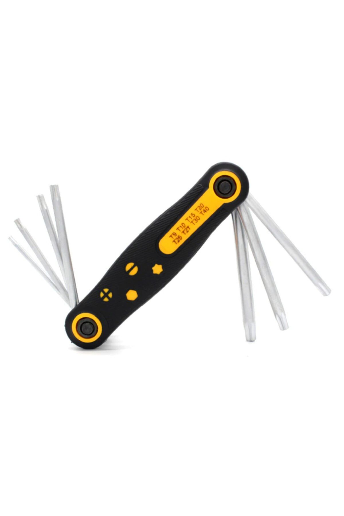 ZAUSS 8 Parça Katlanabilir Torx Alyan Seti Taşınabilir Alyan Takımı