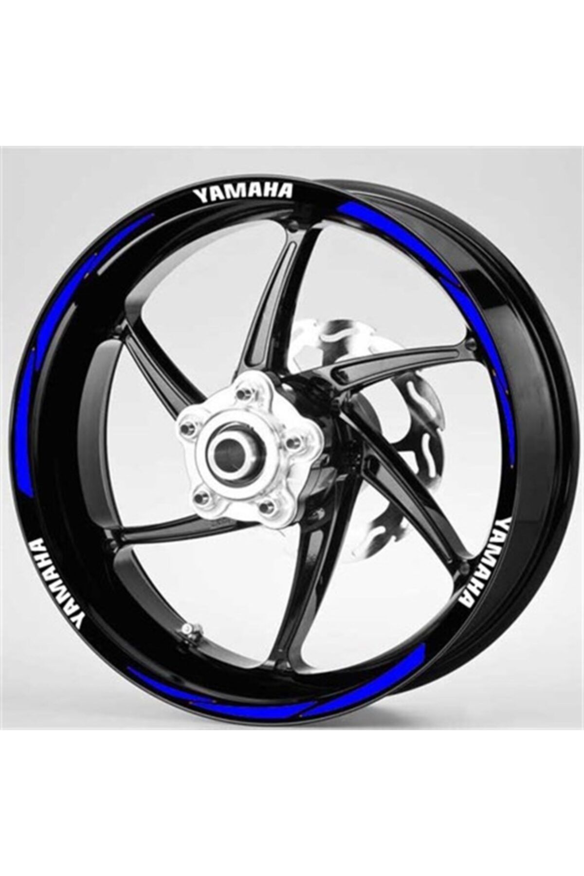 Redline Grafik Mavi Beyaz Yamaha Yazılıı 3 Parçalı Reflektif Jant Şeridi Yamaha