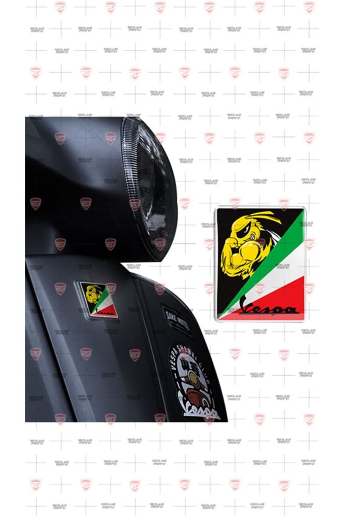 Redline Grafik Vespa Italya Bayrak Ve Arı Logo Gts Gt Et Px S Lx 125 150 250 300 300ie
