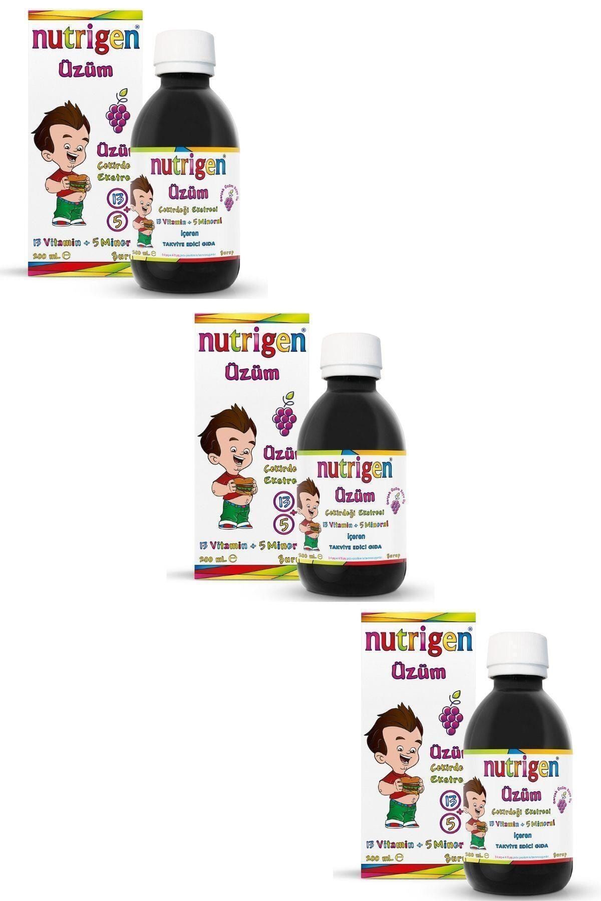 Nutrigen Üzüm Şurup 200 Ml*3 (3'lü Ekonomik Paket)