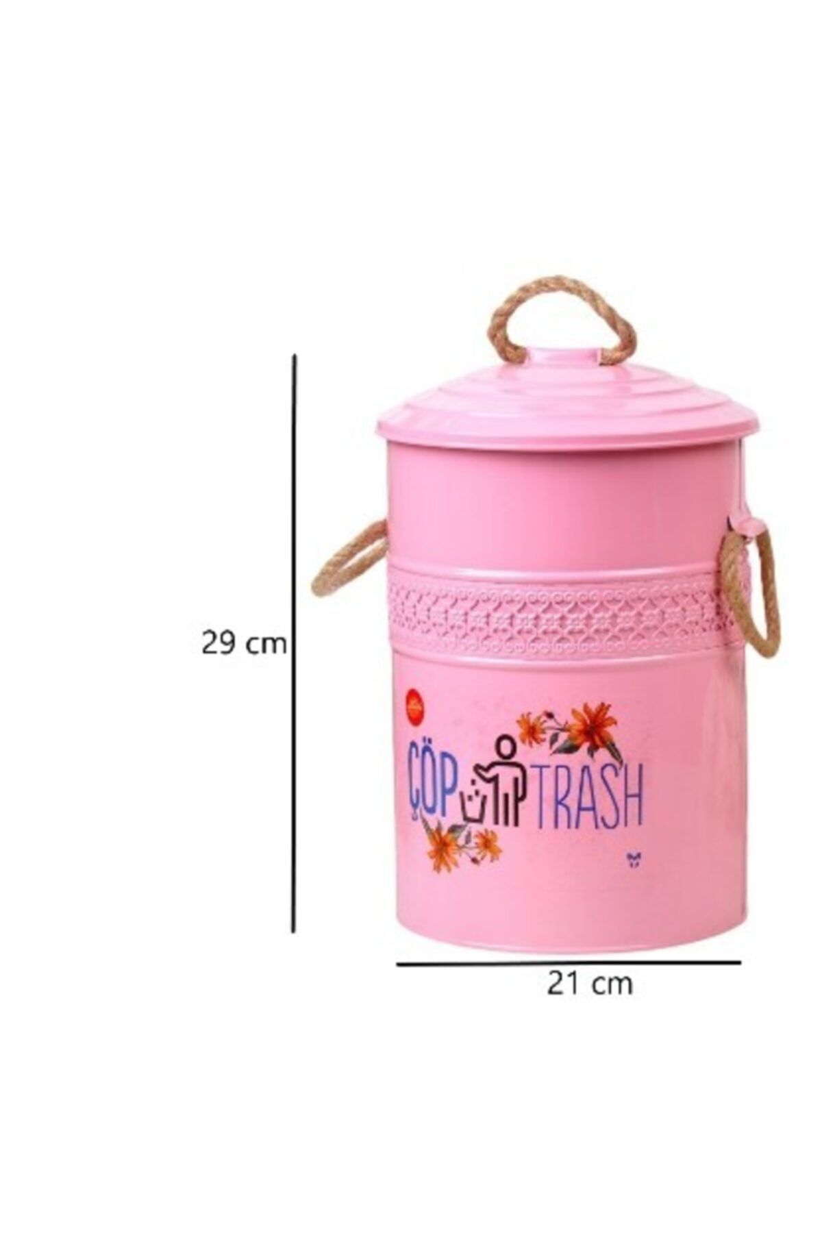 KıtayGroup Kıtaygroup Kapaklı Yanmaz 5 Litre Çöp Kovası\niç Poşet Kullanımlı