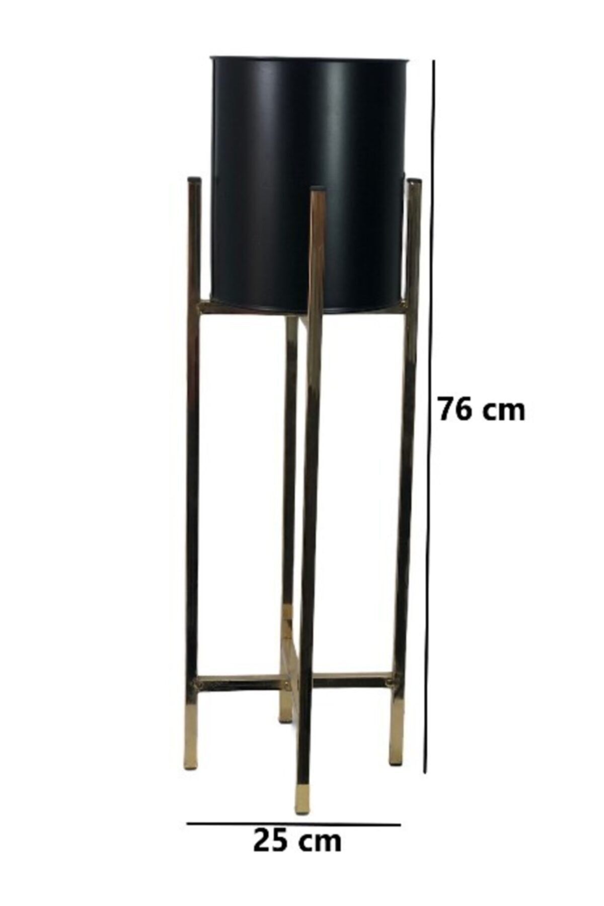 KıtayGroup Kıtaygroup Metal Kovalı Ayaklı Saksılık Orta