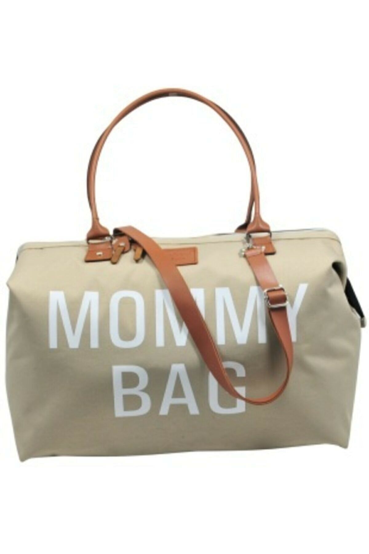 Babysi Mommy Bag Exclusive Tasarım Bej Baby Anne Bebek Bakım Ve Kadın Çantası