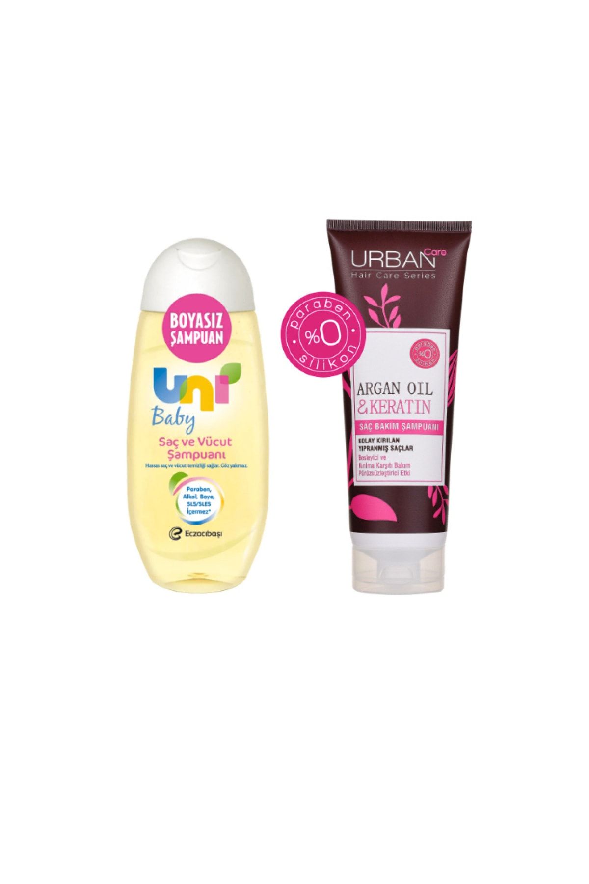 Uni Baby Saç Ve Vücut Bebek Şampuanı 200ml + Argan Yağlı Şampuan 250 Ml