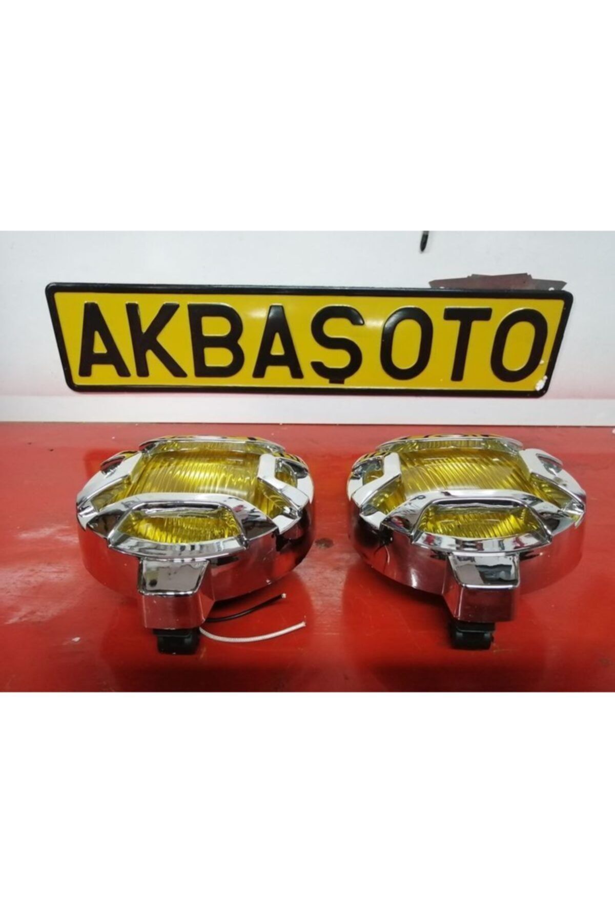 AKBAŞ OTO 124 Sarı Kafesli Sis Lambası Yuvarlak