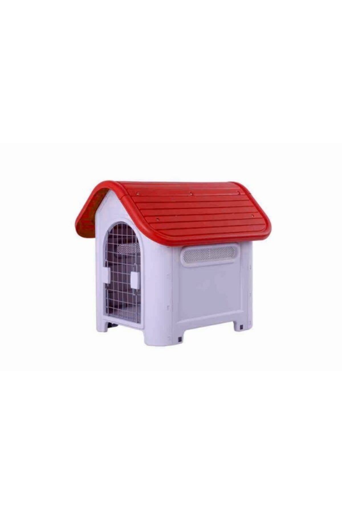 willypet Mancora Kapılı Plastik Köpek Kulübesi Kırmızı 75x59x66 cm
