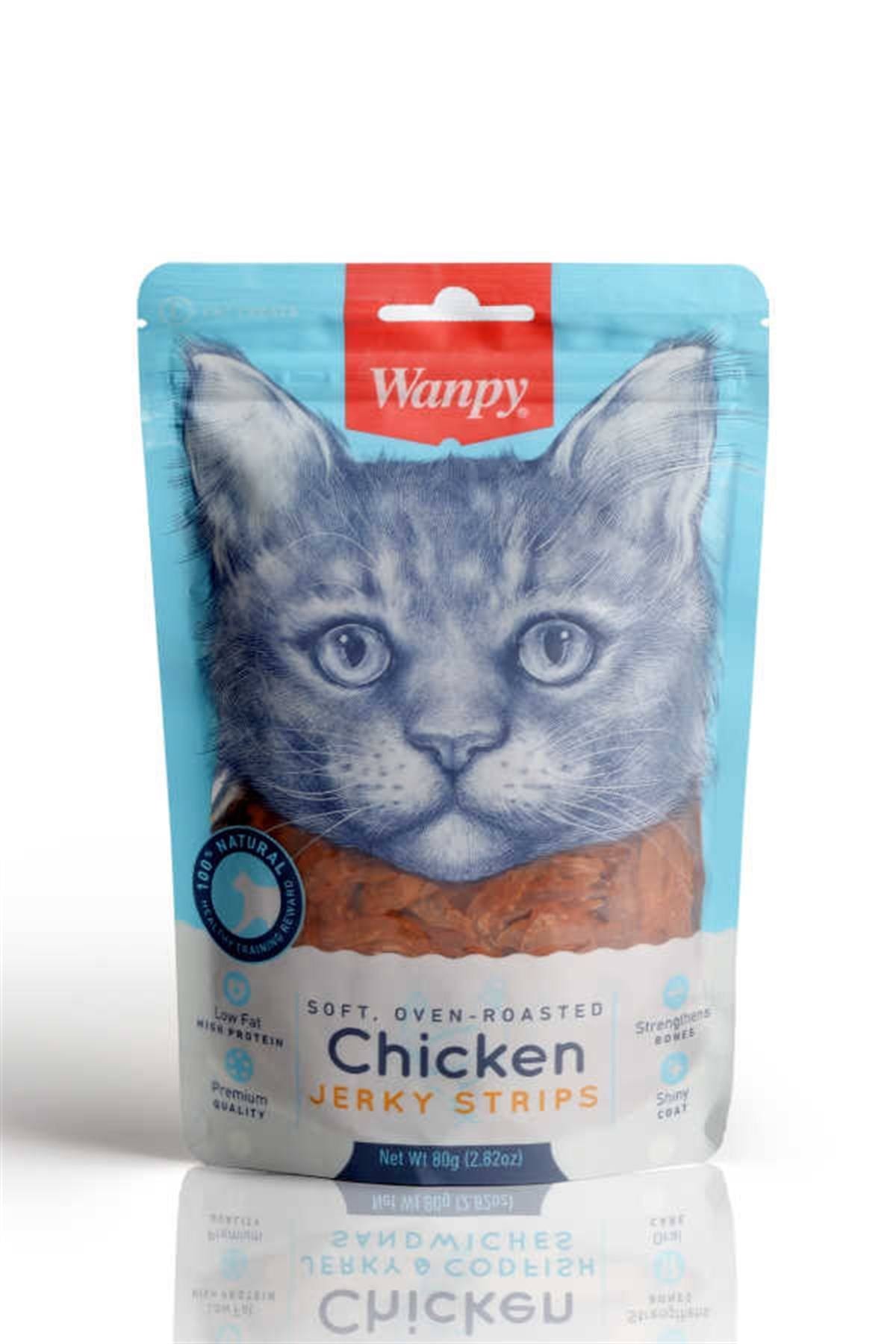 Wanpy Oven Roasted Tavuklu Yumuşak Tane 80 gr Kedi
