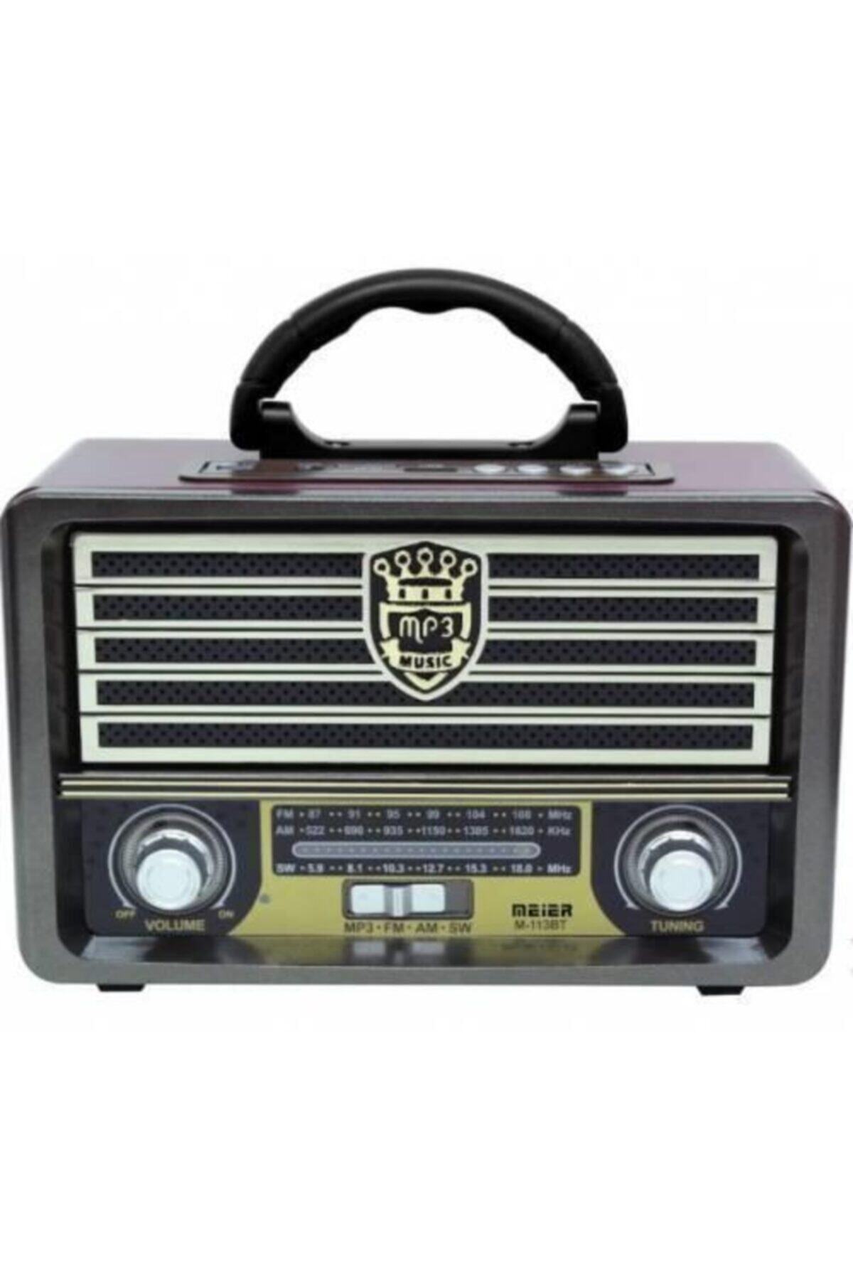 Tolun Trend Meier M-113bt Şarjlı Nostaljik Radyo Usb Sd Mp3 Bluetooth