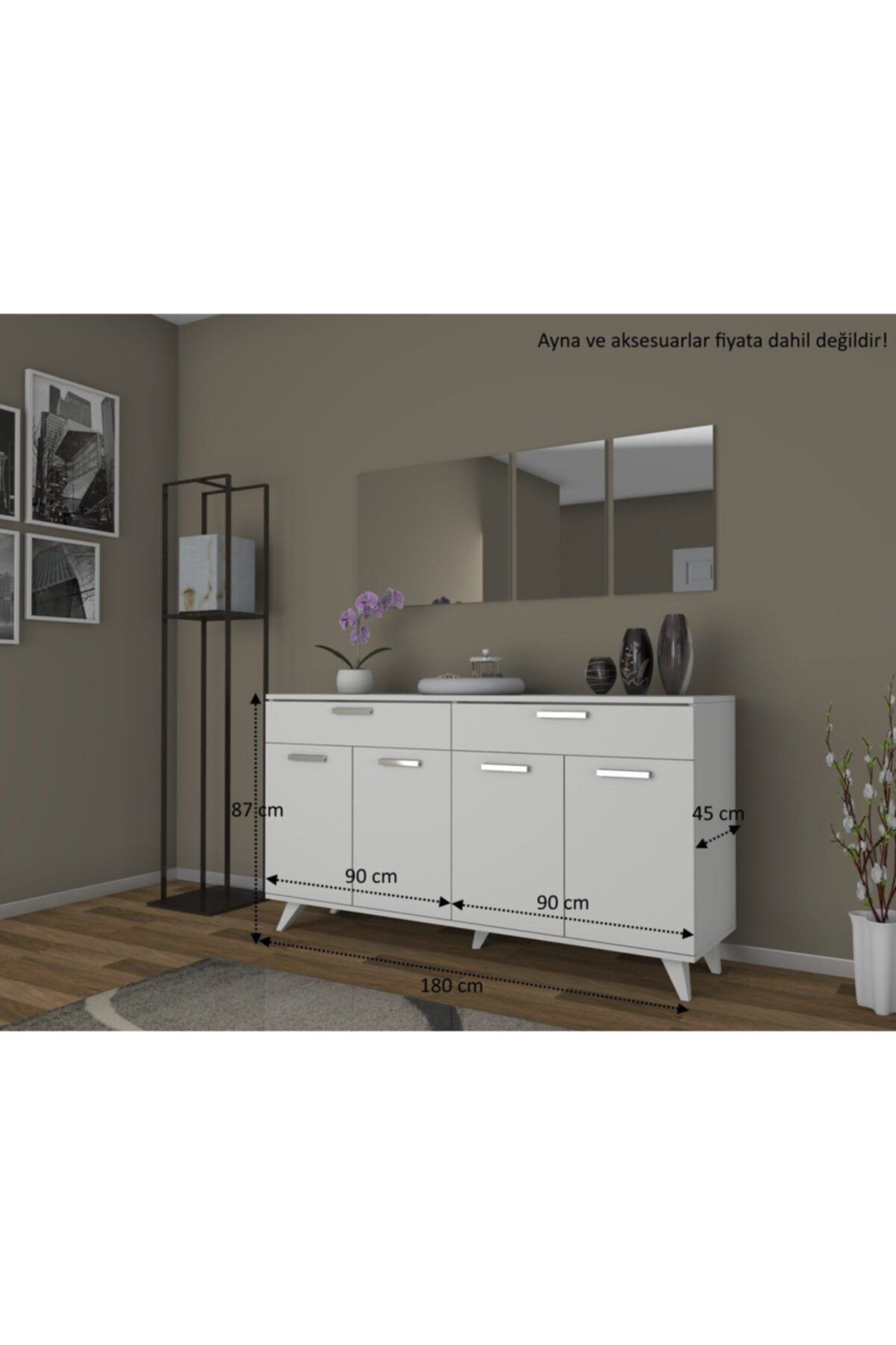 dekorstilim Mdf Viven Konsol Çok Amaçlı Dolap 180 Cm