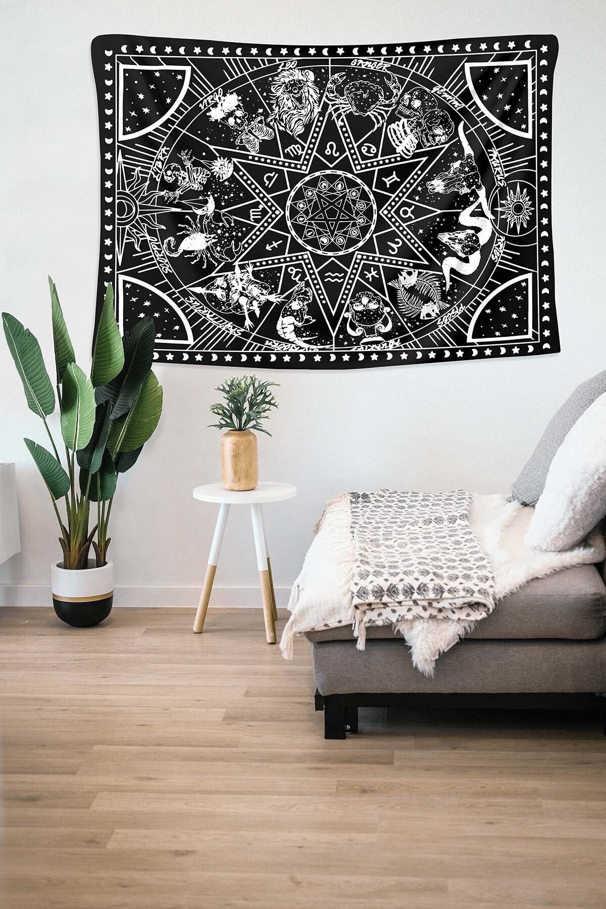 Markaev Astroloji Desenli Yıkanabilir Duvar Örtüsü 476