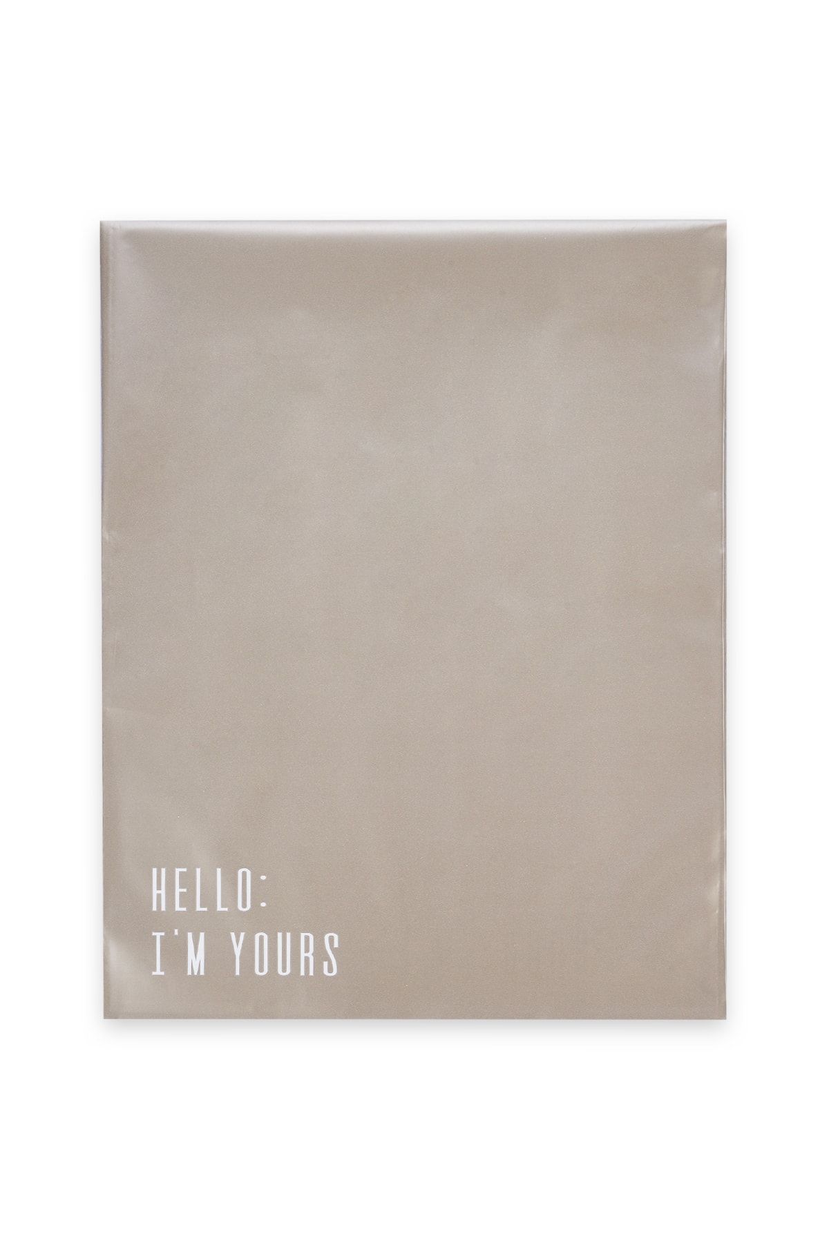 House Of Pack Renkli Kargo Poşeti - 22*31 Cm - Gümüş - 100 Adet - 'hello I'm Yours' Baskılı