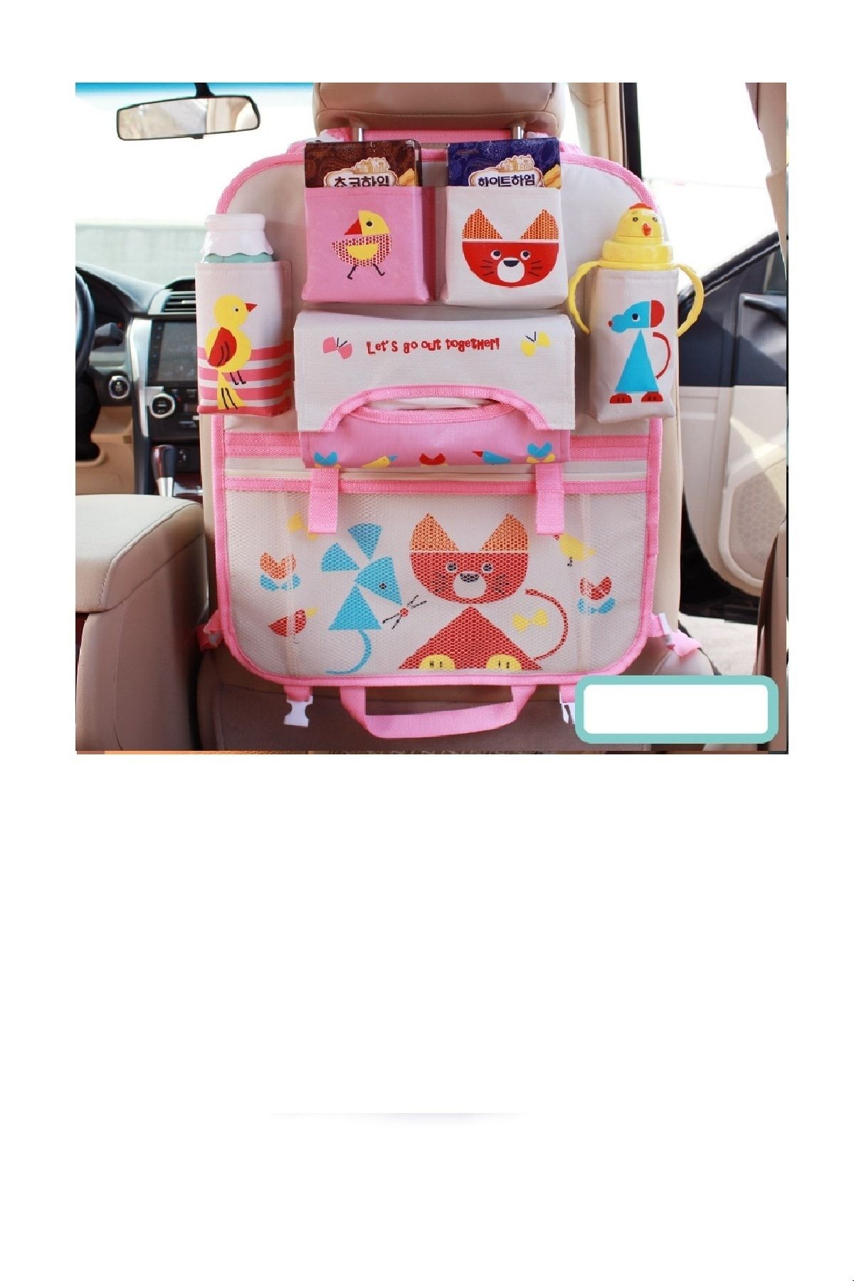 Aboutbaby Araba Koltuk Arkası Organizer Düzenleyicisi Lets Go Out Togetheri Pink