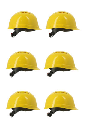 Baret Otomatik Ayarlı Sarı 1470-AL - 6'lı Paket, Ayarlanabilir, Darbeye Dayanıklı Image 0