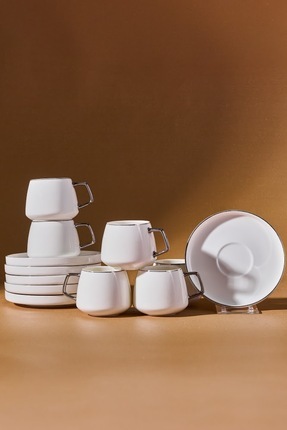 Satürn Platin 6 Kişilik Kahve Fincanı Takımı 100 ml Image 0