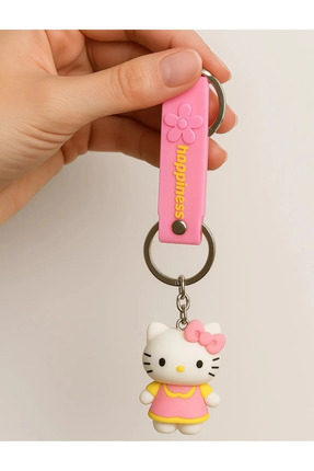 Hello Kitty Anahtarlık, Silikonlu 3d Anahtarlık Ve Çanta Süsü, Aksesuarı (1 ADET) Image 0