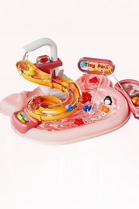 Süper 3 In 1 Lavabo Balık Tutma & Aqua Park Oyun Seti Pembe Image 2
