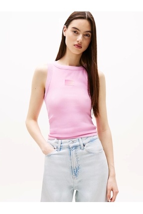 TJW SLIM GRADIENT FLAG TANK Kadın Pembe Crop DW0DW20920U06 Image 1