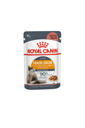 Hair&Skin Tüy ve Deri Sağlığı için Yaş Kedi Maması 12 x 85g Image 0