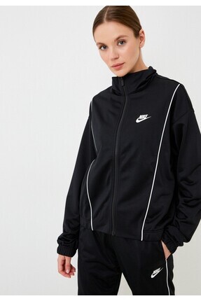 Womens Fitted Track Suit Siyah Kadın Eşofman Takımı Image 0
