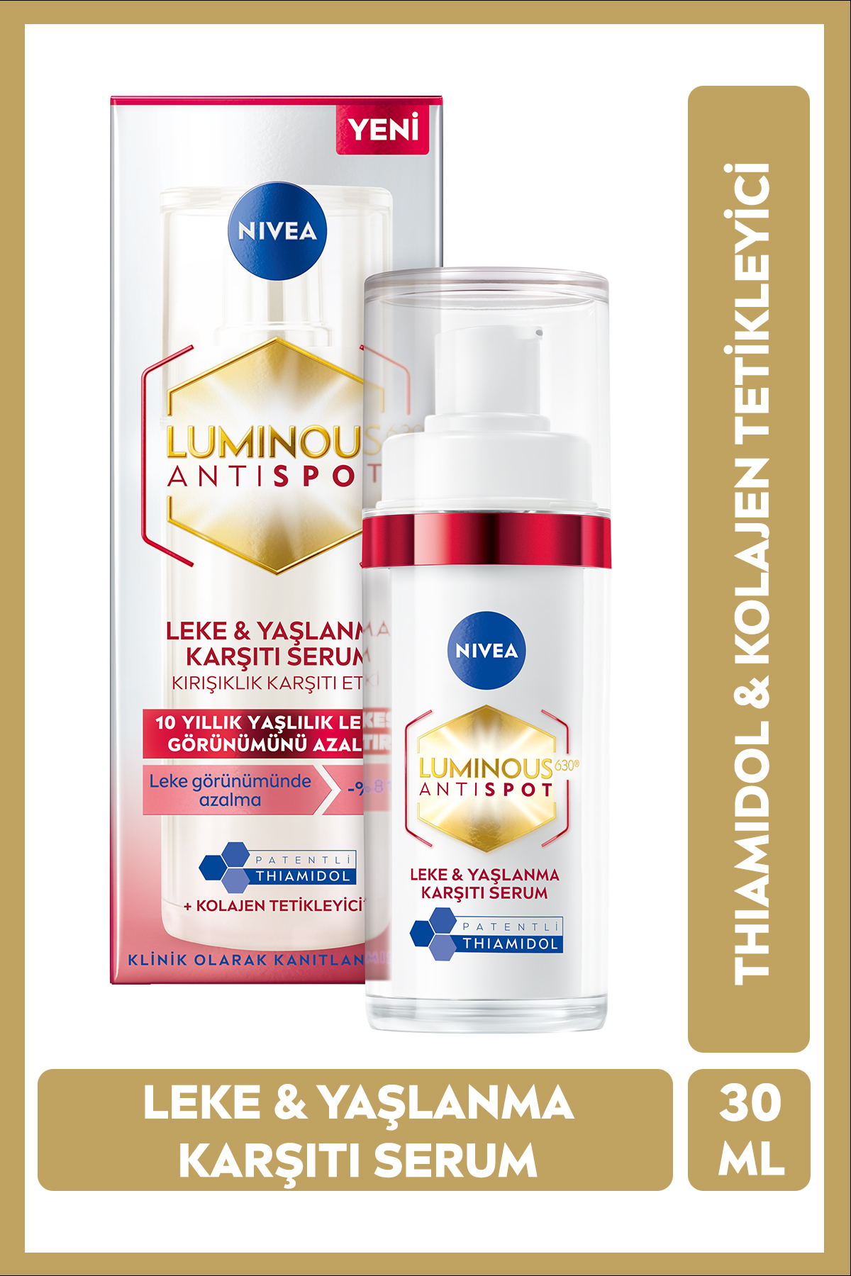 کرم ضد آفتاب با SPF50 Luminous630 تیامیدول 40 میلی لیتر و سرم ضد پیری 30 میلی لیتر