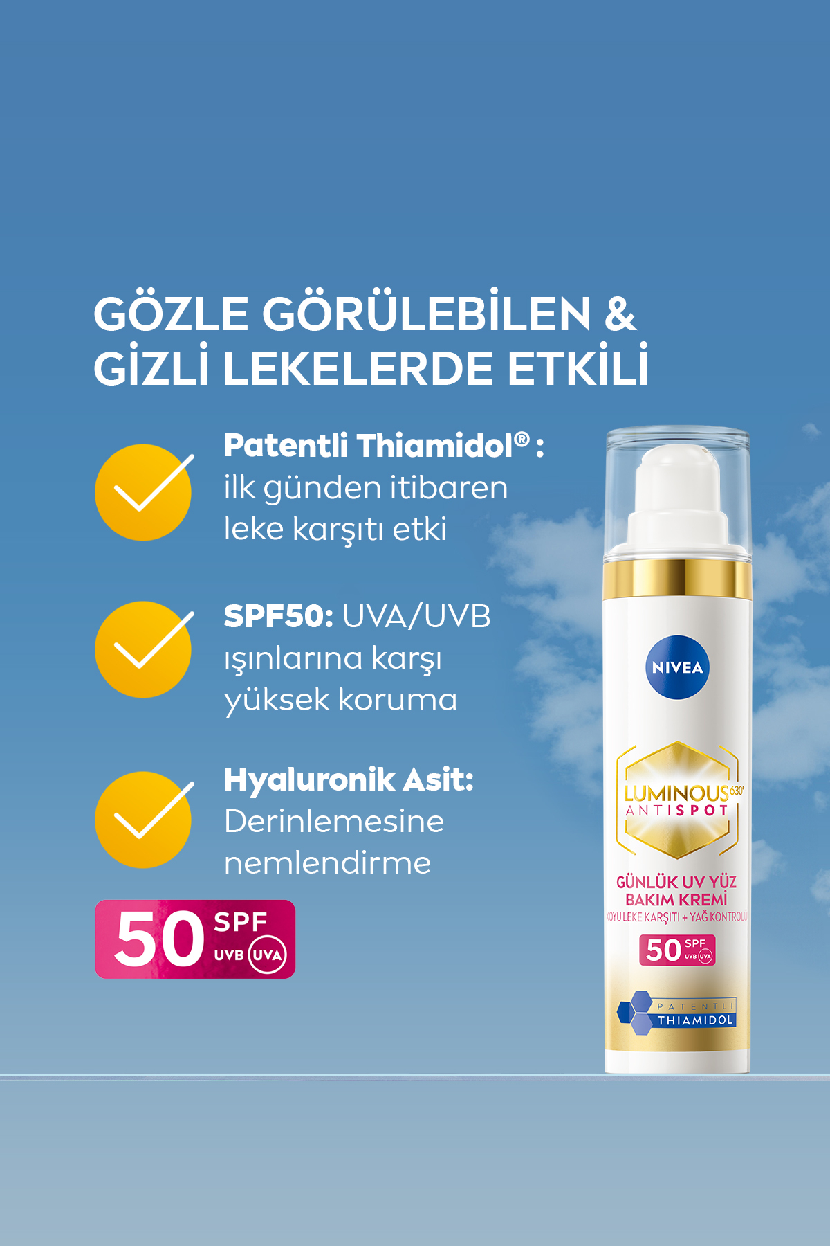 کرم ضد آفتاب با SPF50 Luminous630 تیامیدول 40 میلی لیتر و سرم ضد پیری 30 میلی لیتر