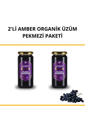 2'li Amber Organik Üzüm Pekmezi Paketi 2x620 gr Image 0