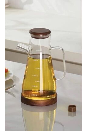 Akasya Vakum kapaklı akasya standlı 900 ml Yağdanlık Image 0