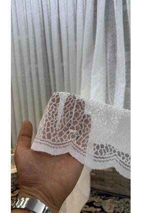 Buz Kırığı Desen Örme Pilesiz Düz Dikim Tül Perde Ütü İstemez Image 0