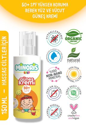 Baby Organik Güneş Kremi 50 Spf Vegan Çinko Oksit Bazlı Image 0