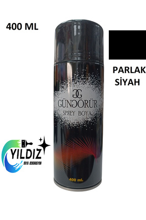 Sprey Boya 400 ML Metal,Ahşap Her Türlü Yüzeye PARLAK SİYAH Image 0