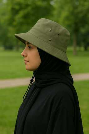 BAĞCIKLI UNISEX SAFARİ KATLANABİLİR ŞAPKA- TESETTÜR UYUMLU OUTDOOR MODEL Image 0
