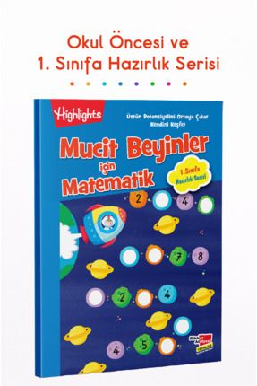 Okul Öncesi Ve 1. Sınıf Hazırlık Serisi | Mucit Beyinler Matematik Sayı Çalışmaları Aktivite Kitabı Image 0