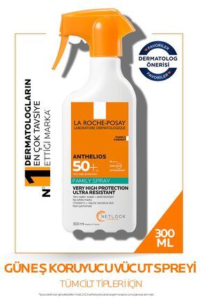 Anthelios Family Spray Spf 50 Tüm Cilt Tipleri Için Vücut Güneş Kremi 300ml Image 0