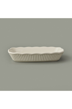 İpek Porselen Fırın Kabı - Krem - 27x17 cm Image 0