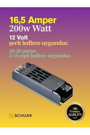 17amper Uyumlu Şerit Led Trafo 12v Herşeye Uyumlu Image 0