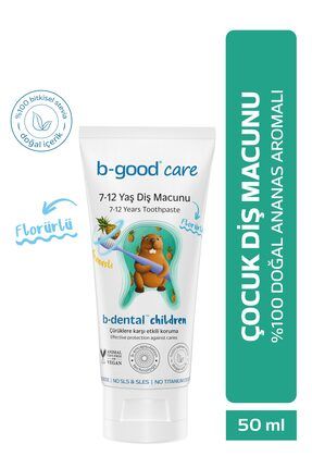 7-12 Yaş Çocuk Diş Macunu Florürlü Ananas 50 ml Image 0