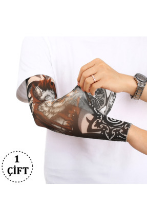 2'li Giyilebilir Tattoo - Çorap Tattoo - Giyilebilir Dövme - Bez Tattoo-bez Dövme-esnek Yapay Tattoo Image 0