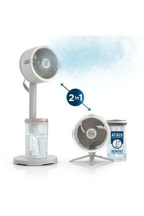 FlexBreeze ProMist Taşınabilir Buharlı Fan – İç ve Dış Mekan Uyumlu, Beyaz Image 0