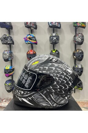 M-801 SNAKE Full Face Kask DRAGLAX GREY Image 0