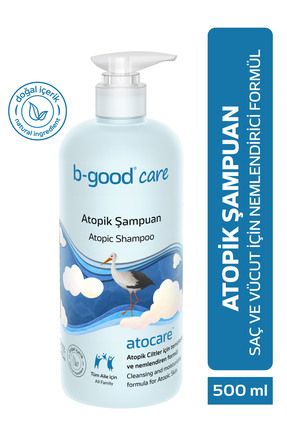 Atocare Atopik Şampuan Saç Vücut Temizleyici Ve Nemlendirici Bebek Çocuk Yetişkin 500 ml Image 0