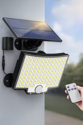Güneş Enerjili LED Sensörlü Lamba – Uzaktan Kumandalı, 5 Metre Kablo Image 0