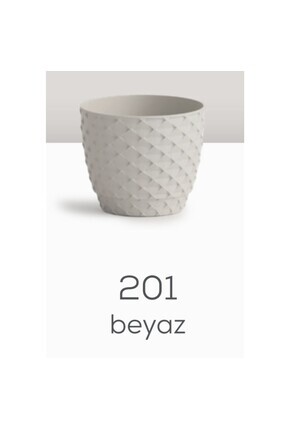 Serınova Kapadokya Saksı 3 No Beyaz Image 0
