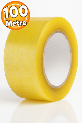 Şeffaf Koli Bandı 45 Mm X 100 Mt Yapışkanlı Kopmayan Bant Bandı Bantları Image 0