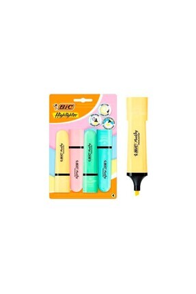 Marking Flat Highlighter 4lü Blister Pastel Image 0