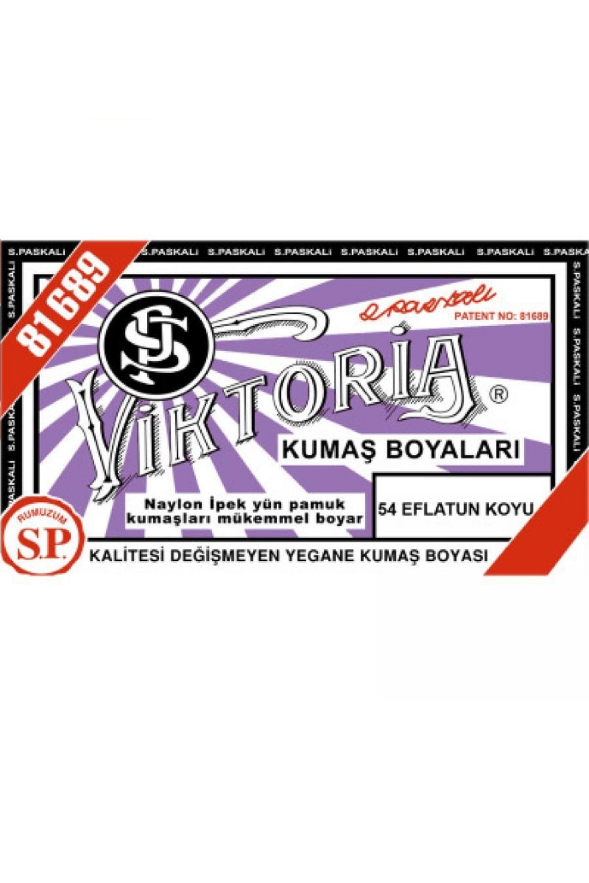 aktarix Viktoria 54 Eflatun Koyu Toz Kumaş Boyası 10 Gr