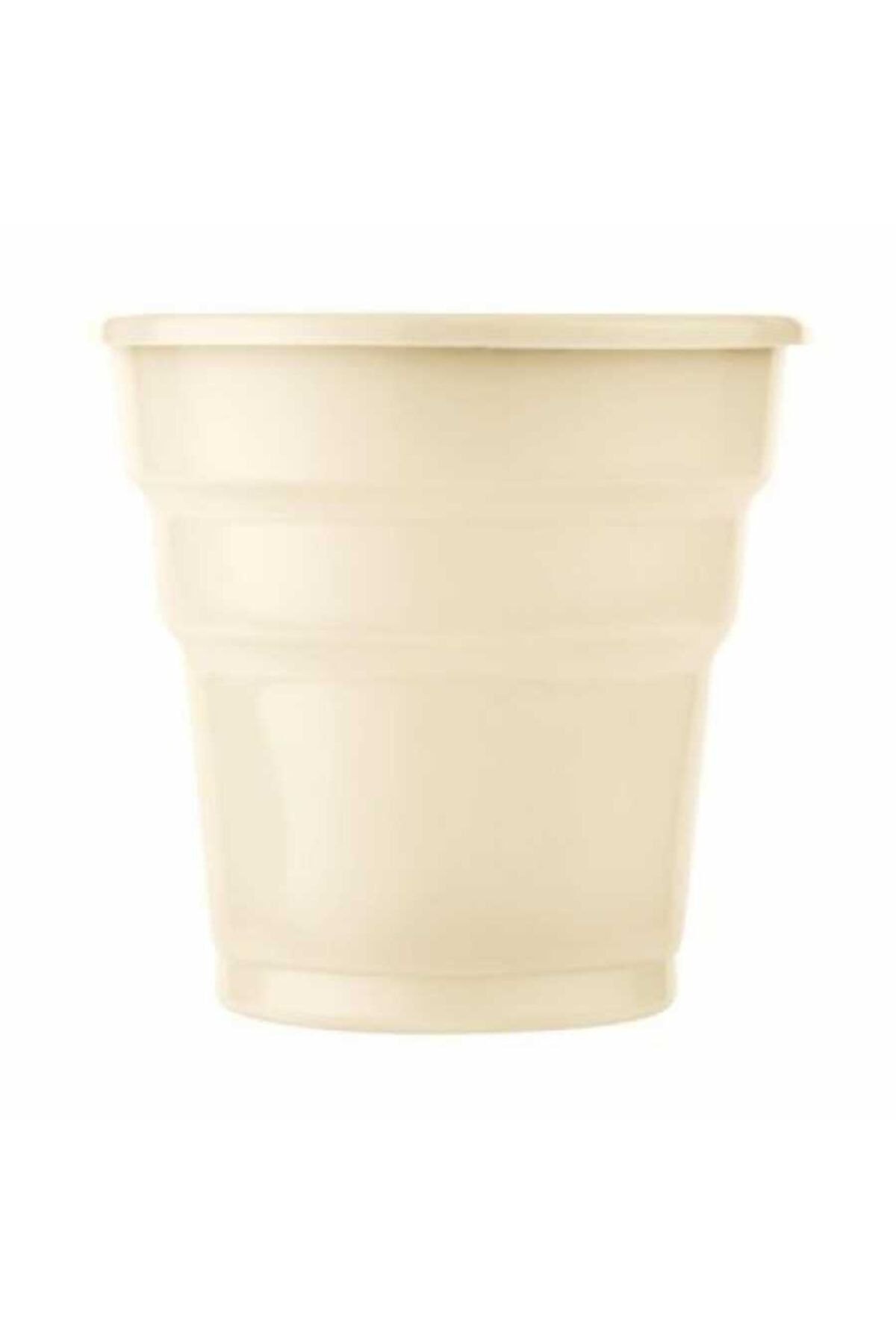EFFE PAZARLAMA Parti Aksesuar Plastik Meşrubat Bardağı Krem 180cc-7oz 25li