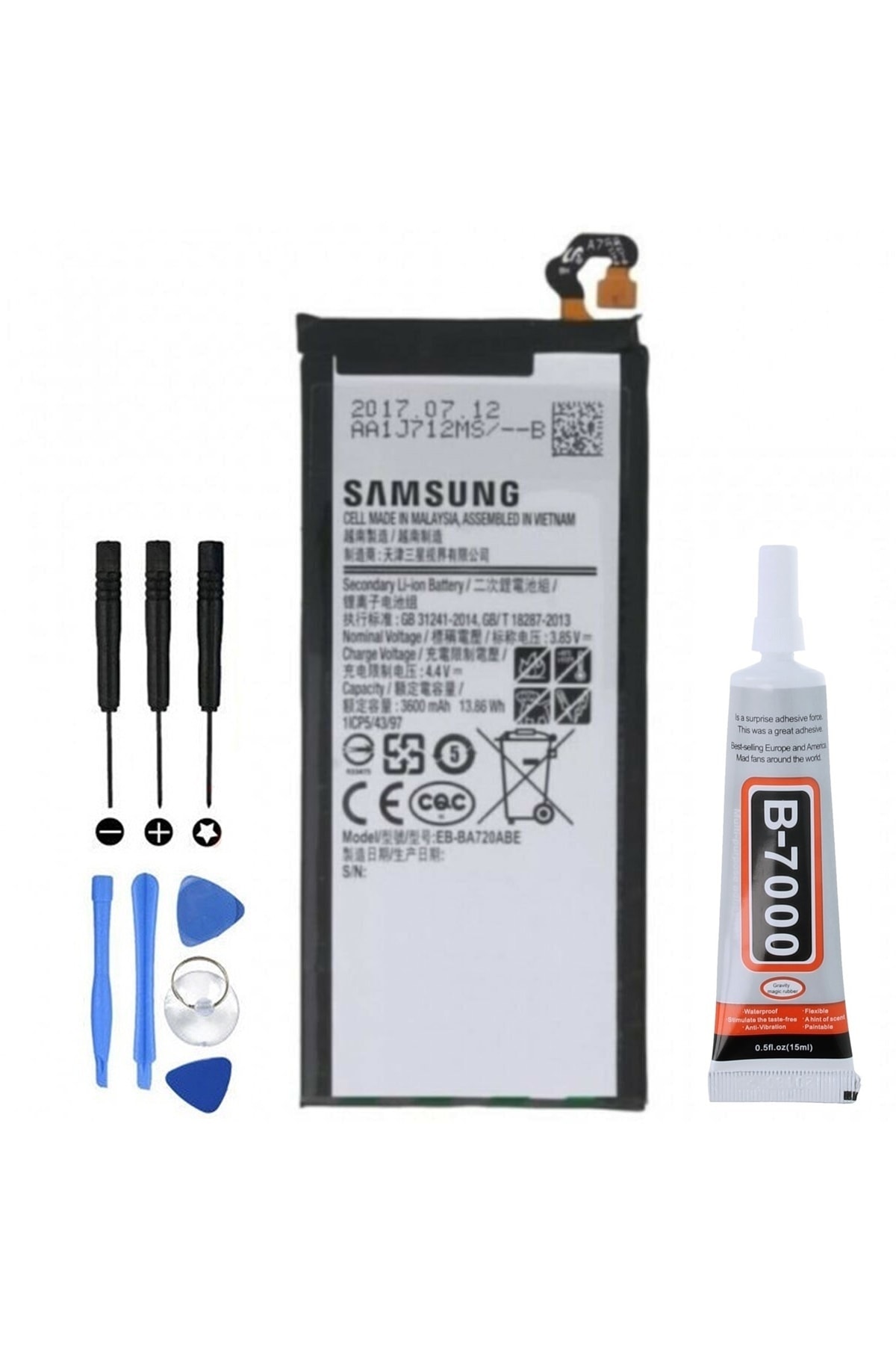 Samsung Galaxy A7 2017 Sm-a510f Eb-ba720abe Pil Batarya Uyumlu Yeni Tarihli Garantili Ürün