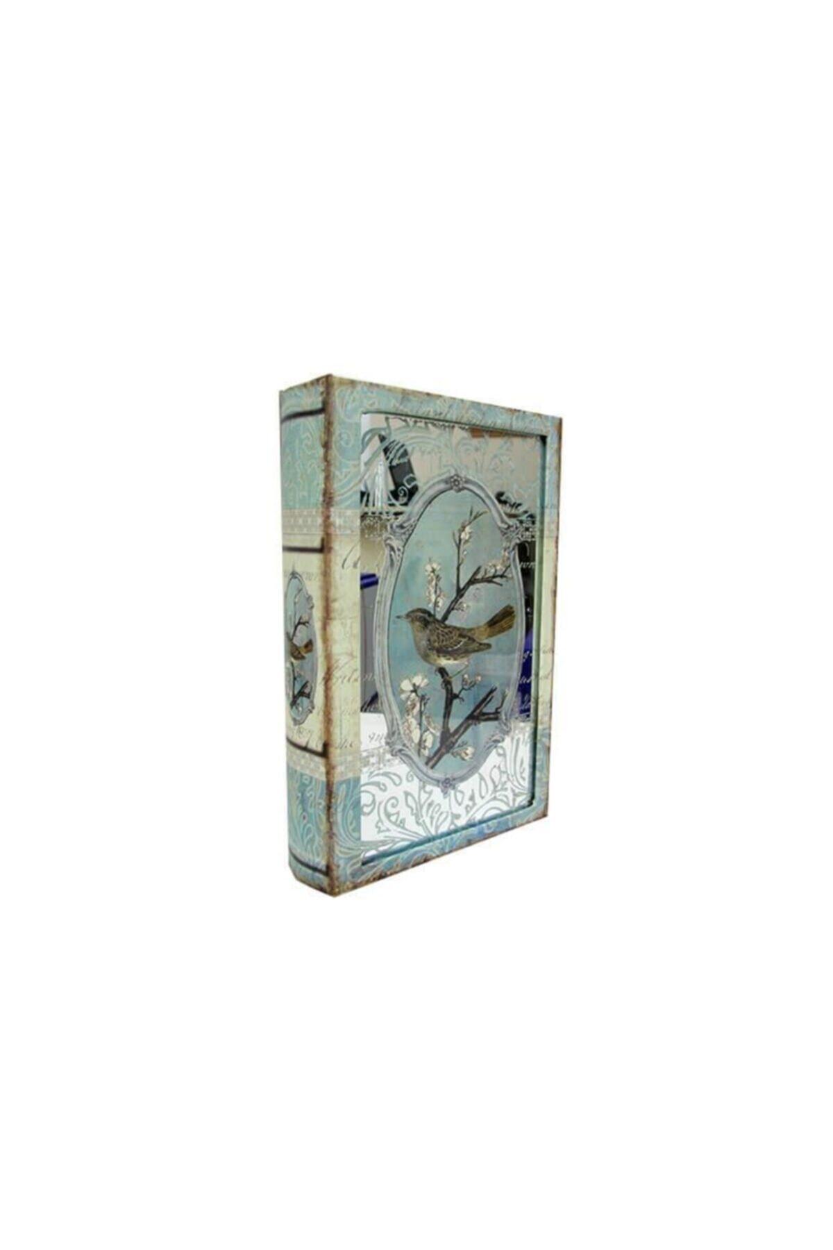 MağazanYanında Kutu Kitap Aynalı Dalda Kuş Kitap Kutusu Dekoratif Hediyleik